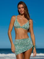 Green Textured Cover Up Skirt - Image 5