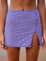 purple Jacquard Cover-Up Skirt