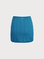 Blue Jacquard Cover-Up Skirt - Image 6