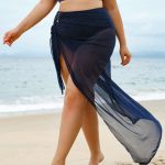 Blue Glitter Plus Size Cover-up