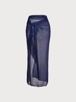 Blue Glitter Plus Size Cover-up - Image 6