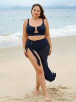 Blue Glitter Plus Size Cover-up - Image 3