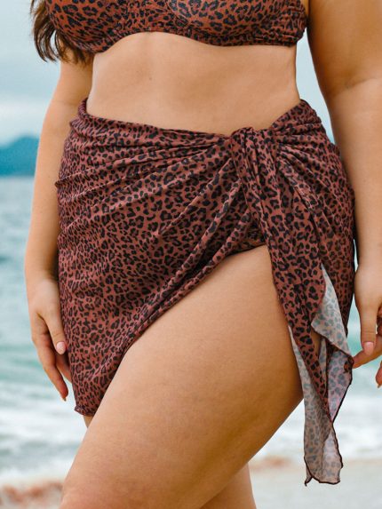Leopard Print Plus Size Cover-up