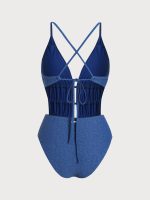 Lurex Drawstring One-Piece Swimsuit - Image 7