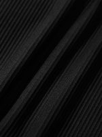 Black Ribbed Cross Back One-Piece Swimsuit - Image 11