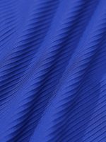 Blue Ribbed Twist Knot One-Piece Swimsuit - Image 8
