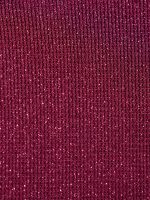 Wine Red Lurex V-Neck One Piece Swimwear - Image 8