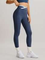 Navy Natural Waisted Leggings 25" - Image 3