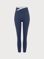 Navy Natural Waisted Leggings 25" - Image 9