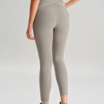 Khaki Cross Back Leggings 24”