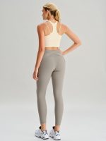 Khaki Cross Back Leggings 24” - Image 4