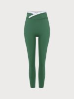 Green Natural Waisted Leggings 25" - Image 7