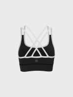 Black X Cross Lycra® Sports Bra - Medium Support - Image 7