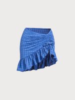 Blue Mesh Cover-Up Skirt - Image 6