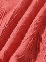 Red Jacquard Cover up Skirt - Image 7