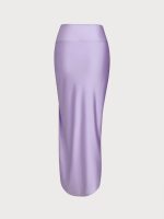 Purple Pleated Cover-up Skirt - Image 7