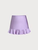Purple Ruffled Multi-Way Cover Up Skirt - Image 11