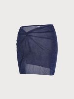Blue Shimmer Cover Up Skirt - Image 7