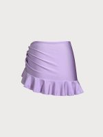 Purple Ruffled Multi-Way Cover Up Skirt - Image 10