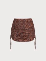 Leopard Print Cover up Skirt - Image 6