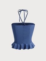 Blue Ruffled Multi-Way Cover Up Skirt - Image 11