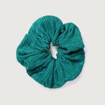 Dark Green Jacquard Scrunchie