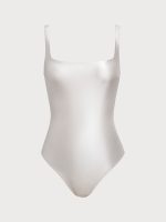 White No Padding Petal-Back One-Piece Swimsuit - Image 5