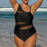 Wide Strap Plus Size One-Piece Swimsuit