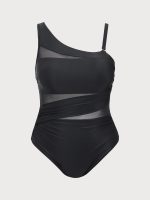 Wide Strap Plus Size One-Piece Swimsuit - Image 5