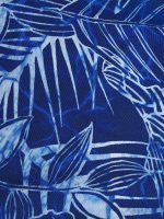 Blue Leaf Print Cutout Bikini Bottom - Image 7