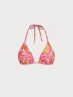 Floral Print Halter Bikini Top - Image 7