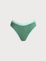 Dark Green Jacquard High Cut Surf Bottoms - Image 6