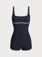 Navy Cut-Out Surf One Piece - Image 6