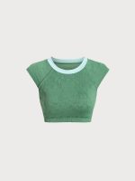 Dark Green Jacquard Surf Short Sleeve - Image 5