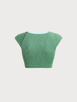 Dark Green Jacquard Surf Short Sleeve - Image 6