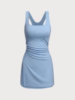 Blue Cut Out Tennis Dress Set - Image 5