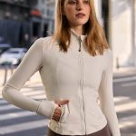 Cream Cropped Sports Jacket