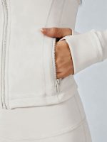Cream Cropped Sports Jacket - Image 6