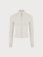 Cream Cropped Sports Jacket - Image 9