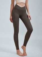 Dark Coffee V-Waist Leggings 25"
