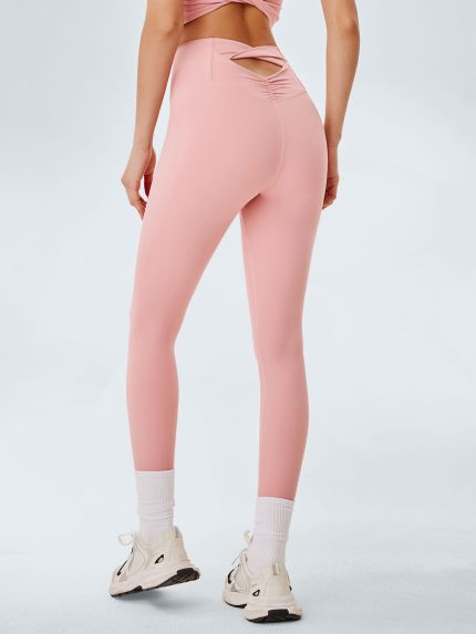 Light Pink Cut Out Leggings 24"