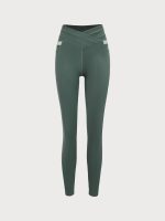 Sage Green High Waisted Pockets Leggings 26" - Image 7
