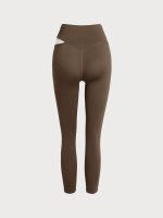 Coffee Contrast High Waisted Leggings 24" - Image 10