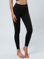 Black Cut Out Leggings 24" - Image 3