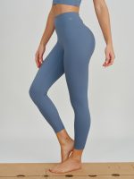 Dusty Blue Cut Out Leggings 24" - Image 3