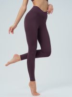 Purple V-Waist Leggings 25" - Image 2