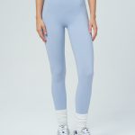 Light Blue Natural Waisted Leggings 25"