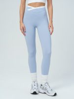 Light Blue Natural Waisted Leggings 25"