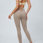 Khaki Cut Out Leggings 24"