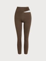 Coffee Contrast High Waisted Leggings 24" - Image 8